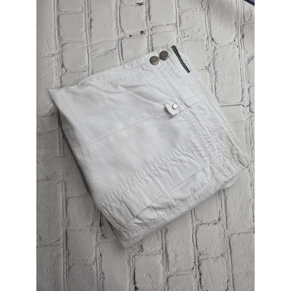 LRL Ralph Lauren Women's Sz‎ 8 White Stretch Capi Cargo Pants